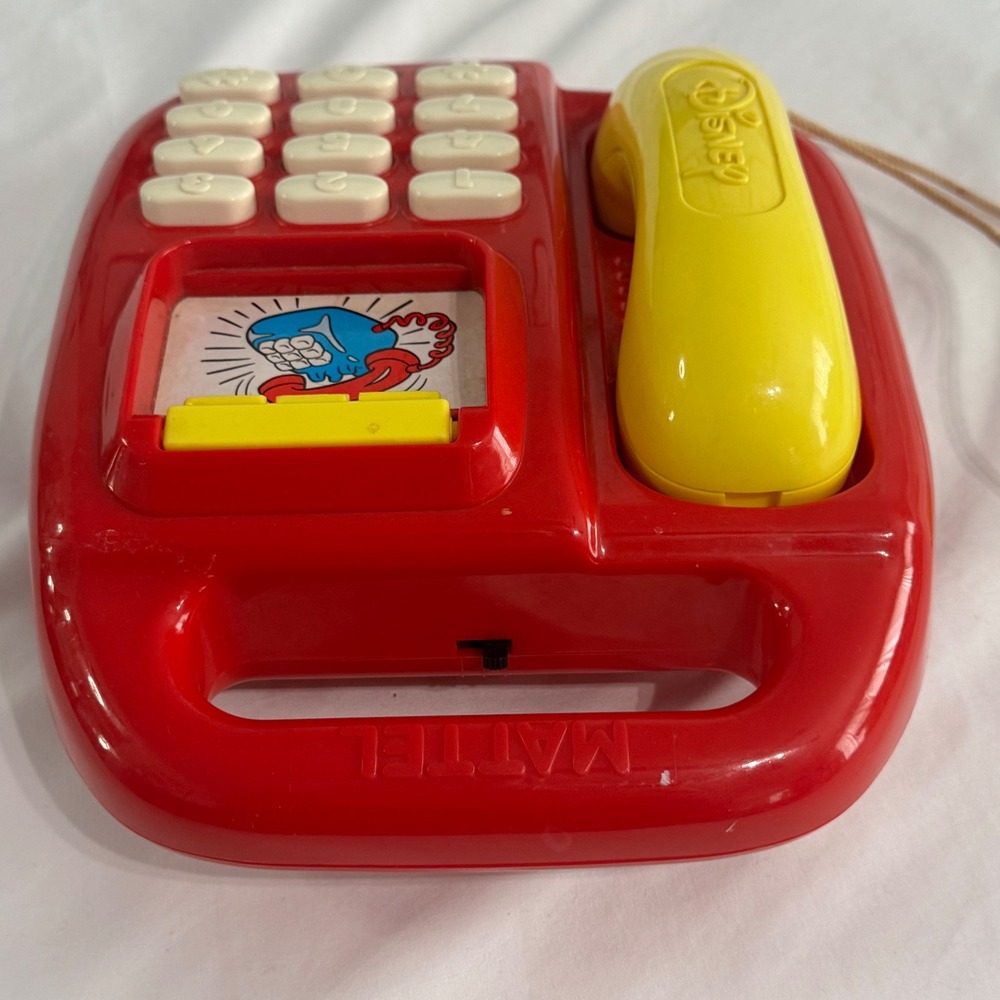 Vintage Mattel 1991 Disney Mickeys Call Back Phone Toy Telephone- Watch Video! - Picture 4 of 10